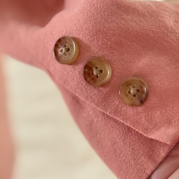 Women's Orvis Pink Linen Blend Blazer, Fully Lined, Size 14 - Picture 7 of 11